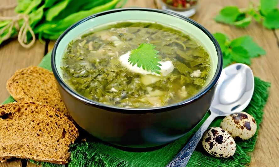 怠惰な食事のための緑のスープ